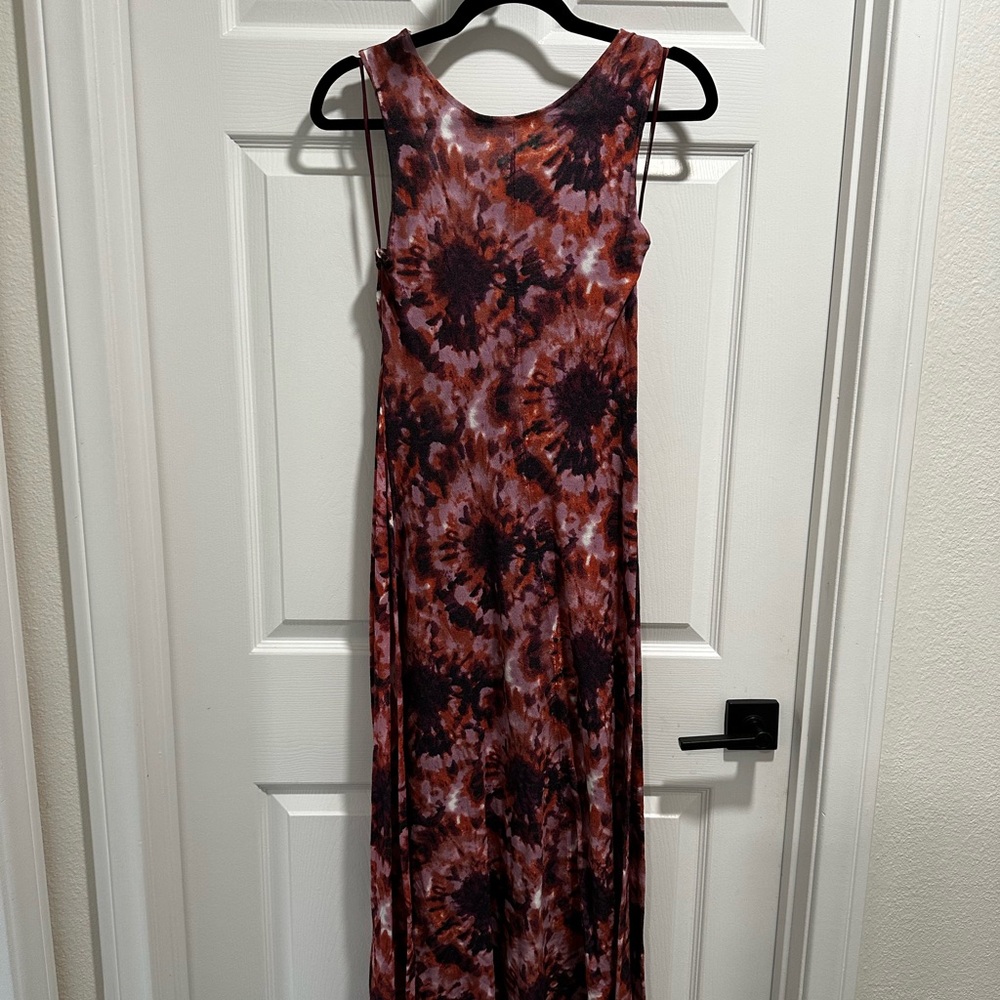 Zara Tie Dye scoop back sleeveless maxi dress RARE color